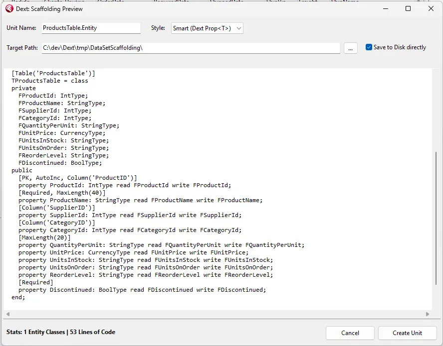 Preview do Reverse Scaffolding